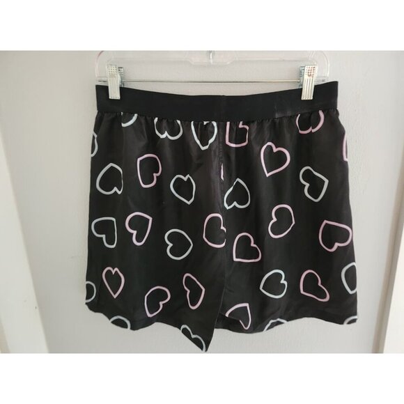 Men Black Pink And Blue Heart Boxers Size Small - 100% Polyester - Picture 4 of 5